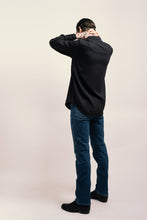 Load image into Gallery viewer, Western shirt in TENCEL® Garment dyed in off-black