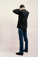 Load image into Gallery viewer, Western shirt in TENCEL® Garment dyed in off-black

